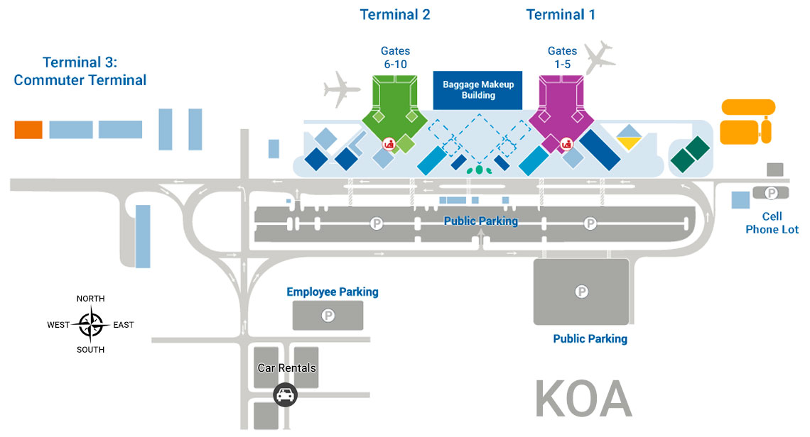 Kona airport map