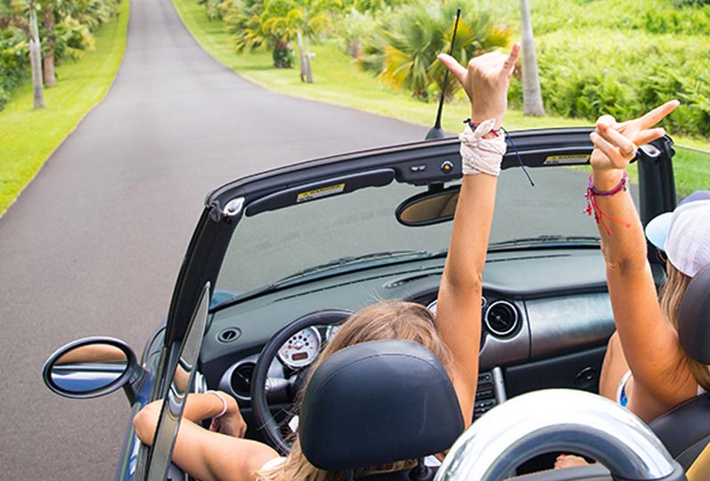 Viewing map in Hawaii car rental